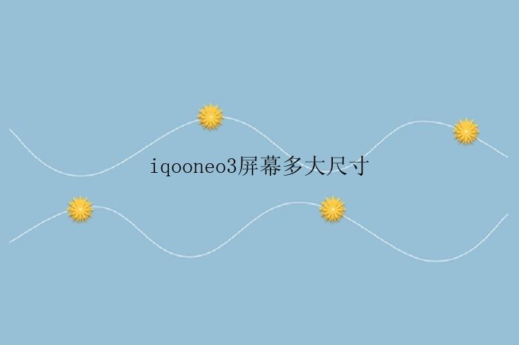 iqooneo3屏幕多大尺寸