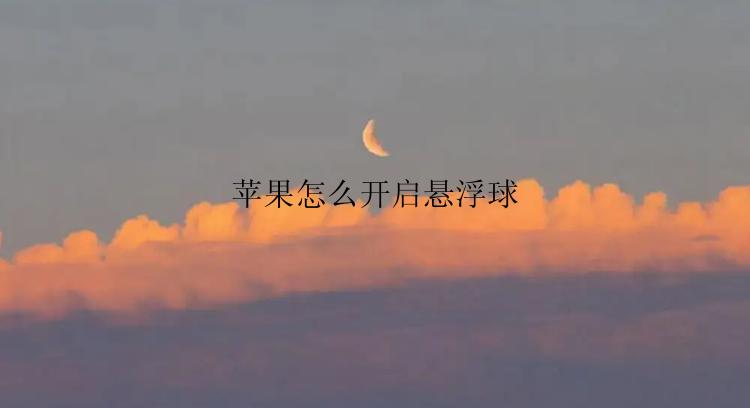 苹果怎么开启悬浮球