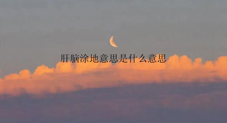 肝脑涂地意思是什么意思