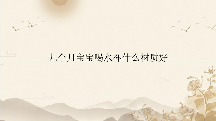 九个月宝宝喝水杯什么材质好