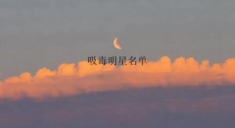 吸毒明星名单