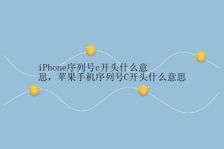 iPhone序列号c开头什么意思，苹果手机序列号C开头什么意思