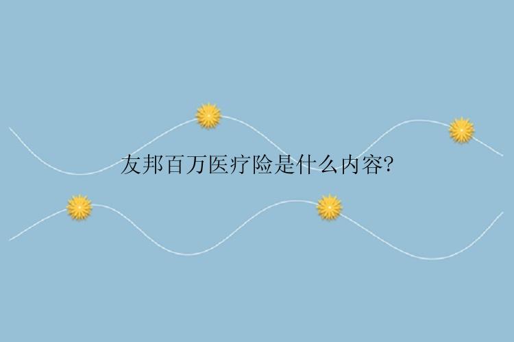 友邦百万医疗险是什么内容?