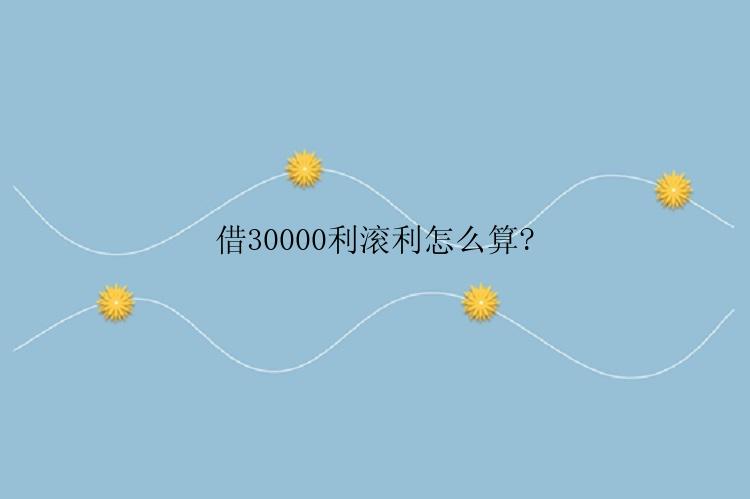 借30000利滚利怎么算?