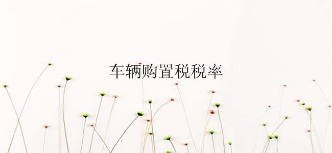 车辆购置税税率