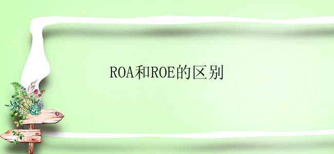 ROA和ROE的区别