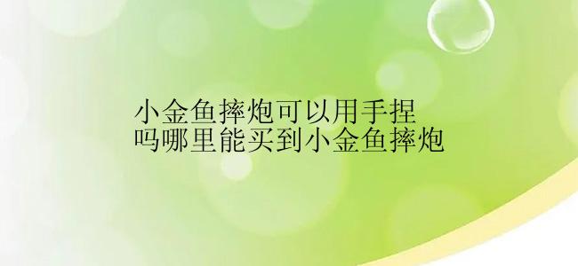 小金鱼摔炮可以用手捏吗哪里能买到小金鱼摔炮