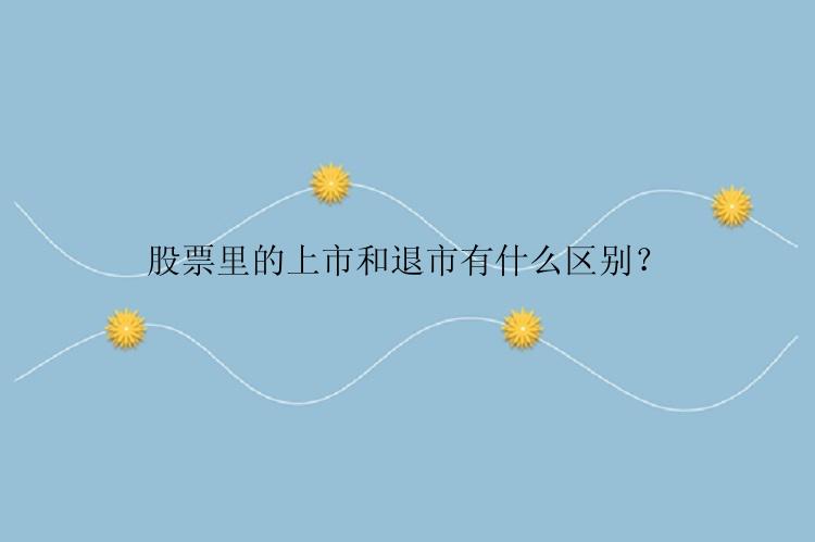 股票里的上市和退市有什么区别？