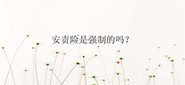 安责险是强制的吗？