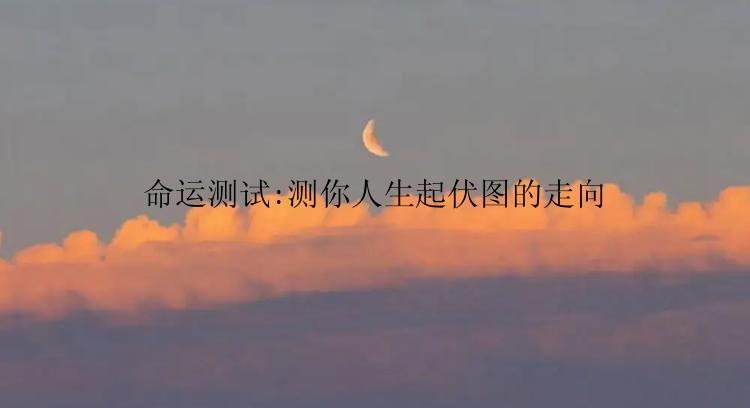 命运测试:测你人生起伏图的走向