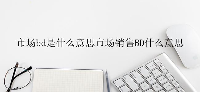 市场bd是什么意思市场销售BD什么意思