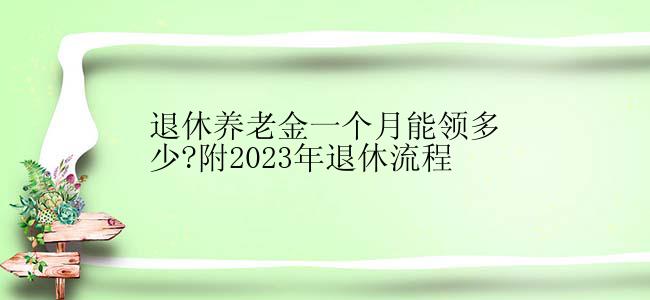 退休养老金一个月能领多少?附2023年退休流程