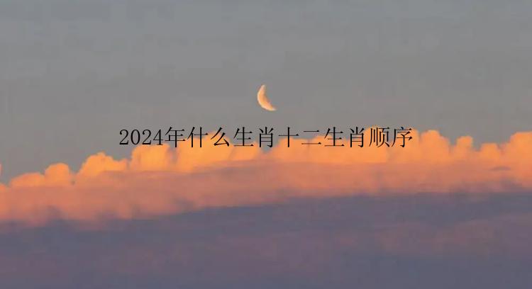 2024年什么生肖十二生肖顺序