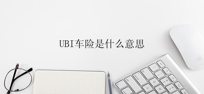 UBI车险是什么意思