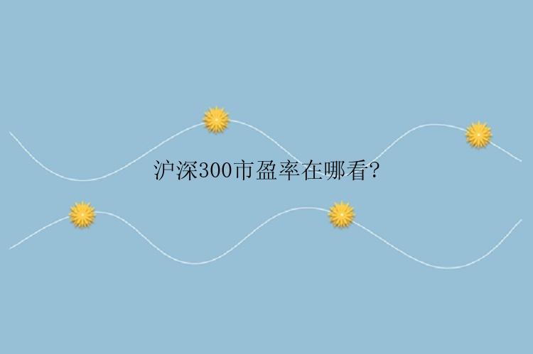 沪深300市盈率在哪看?