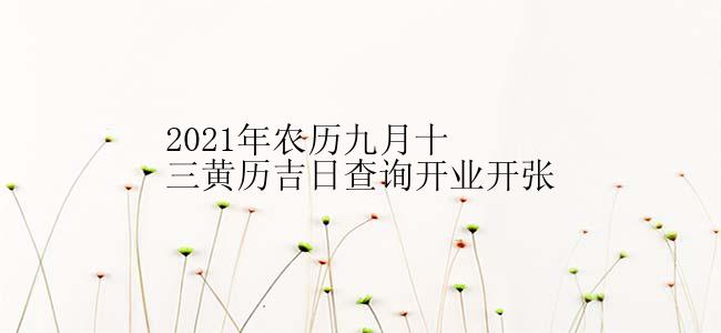 2021年农历九月十三黄历吉日查询开业开张