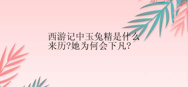 西游记中玉兔精是什么来历?她为何会下凡?