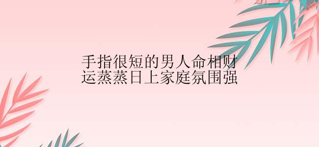 手指很短的男人命相财运蒸蒸日上家庭氛围强