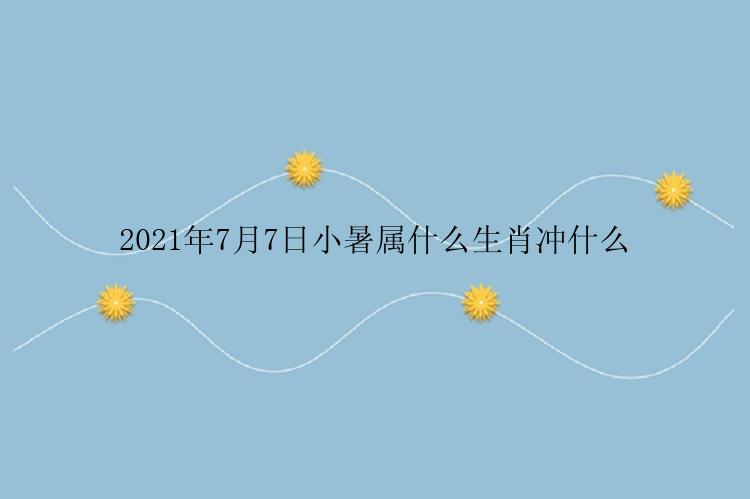 2021年7月7日小暑属什么生肖冲什么