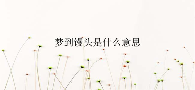 梦到馒头是什么意思