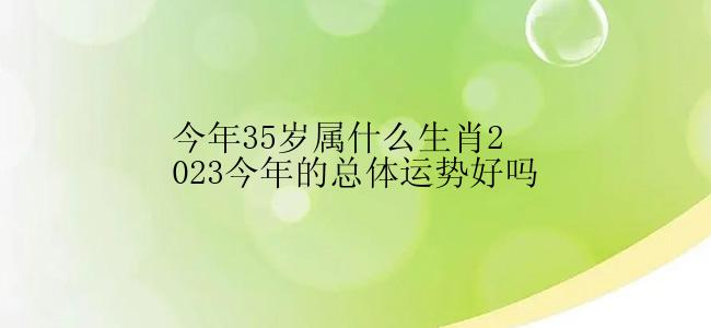 今年35岁属什么生肖2023今年的总体运势好吗