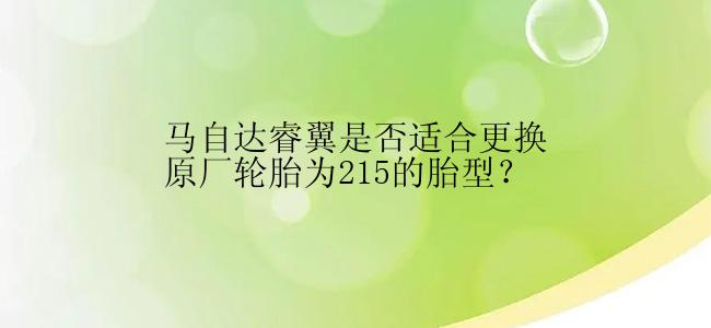 马自达睿翼是否适合更换原厂轮胎为215的胎型？