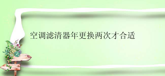 空调滤清器年更换两次才合适