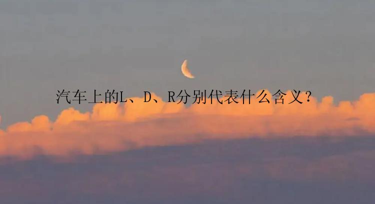 汽车上的L、D、R分别代表什么含义？