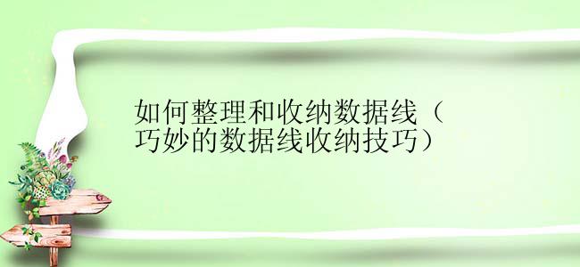 如何整理和收纳数据线（巧妙的数据线收纳技巧）