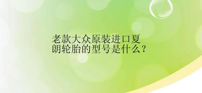 老款大众原装进口夏朗轮胎的型号是什么？