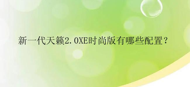 新一代天籁2.0XE时尚版有哪些配置？