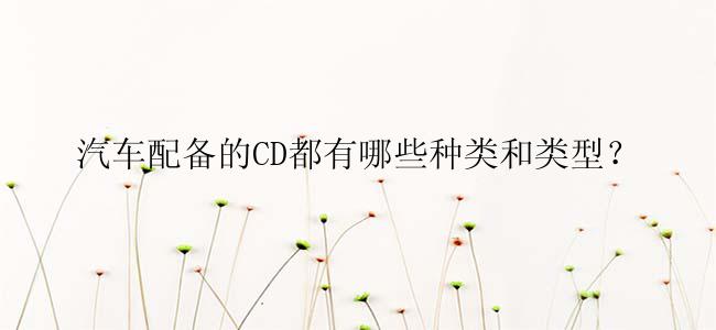 汽车配备的CD都有哪些种类和类型？