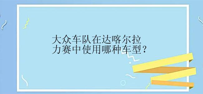 大众车队在达喀尔拉力赛中使用哪种车型？