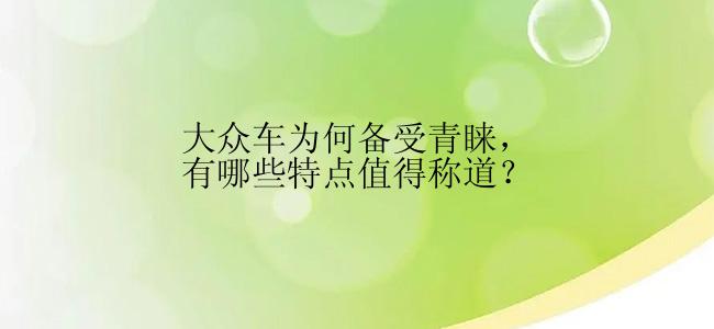 大众车为何备受青睐，有哪些特点值得称道？