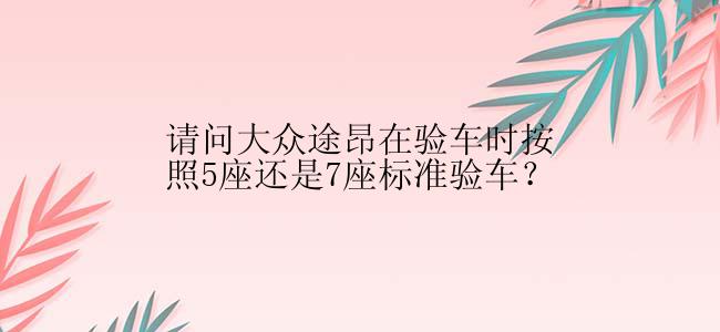 请问大众途昂在验车时按照5座还是7座标准验车？