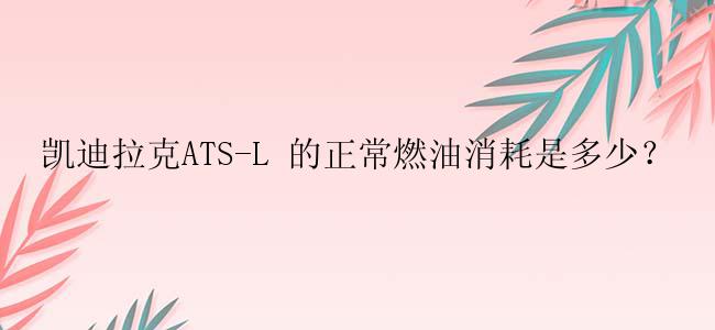 凯迪拉克ATS-L 的正常燃油消耗是多少？