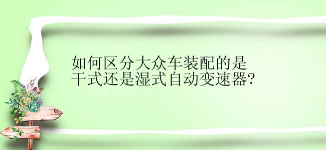 如何区分大众车装配的是干式还是湿式自动变速器?