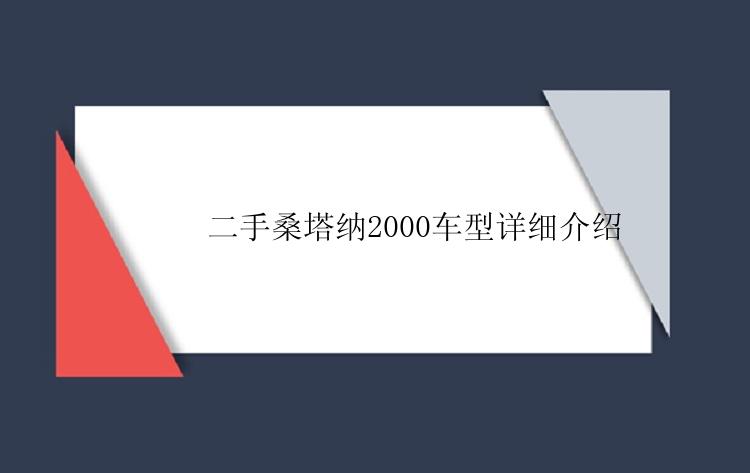      二手桑塔纳2000车型详细介绍