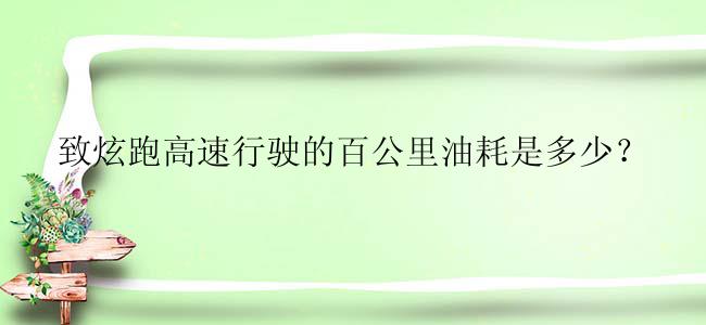 致炫跑高速行驶的百公里油耗是多少？