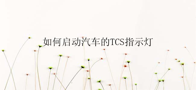 如何启动汽车的TCS指示灯