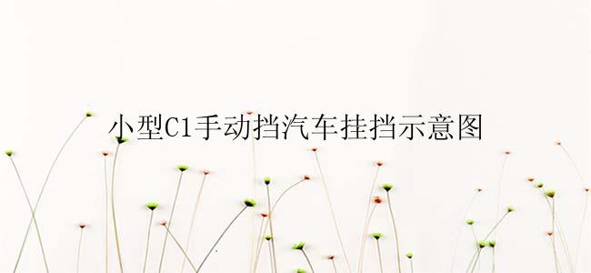 小型C1手动挡汽车挂挡示意图