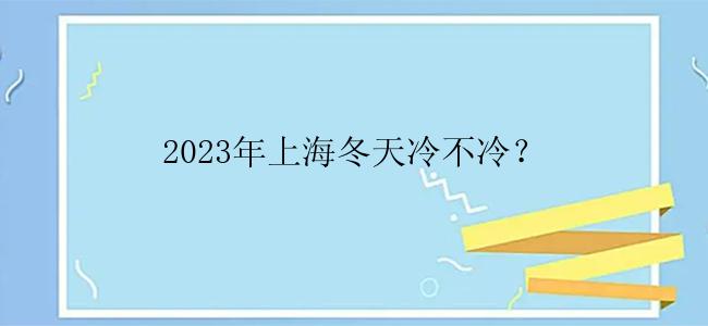 2023年上海冬天冷不冷？