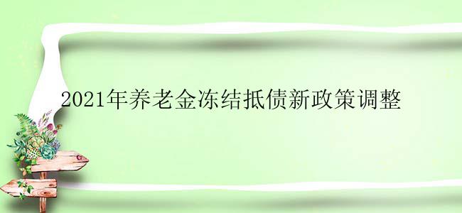 2021年养老金冻结抵债新政策调整