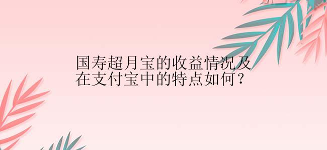 国寿超月宝的收益情况及在支付宝中的特点如何？