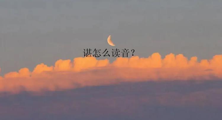 谌怎么读音？
