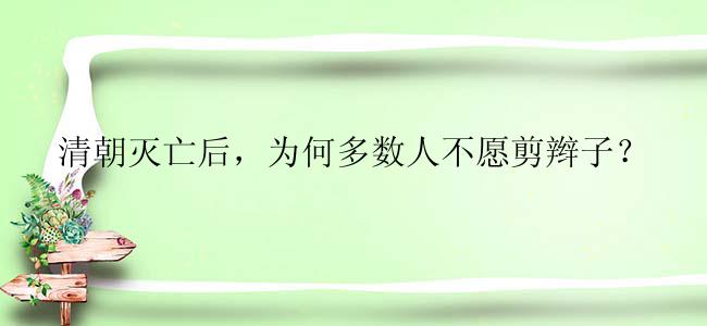 清朝灭亡后，为何多数人不愿剪辫子？