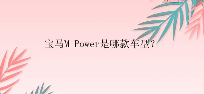 宝马M Power是哪款车型？