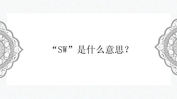 “SW”是什么意思？