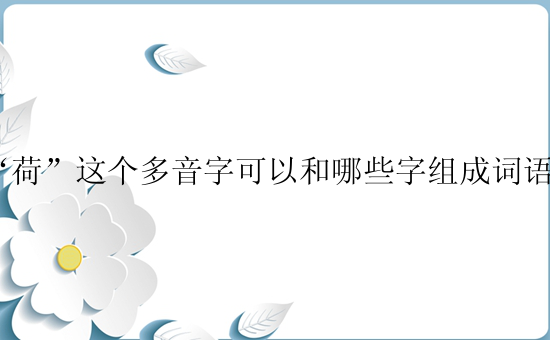 “荷”这个多音字可以和哪些字组成词语？