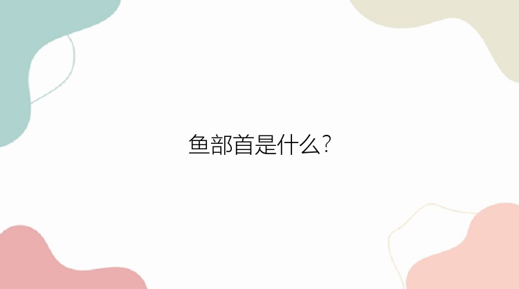 鱼部首是什么？